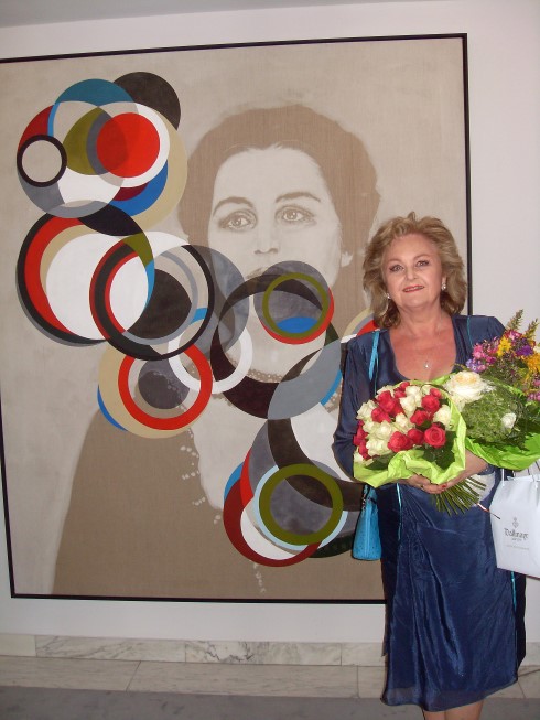Munich 2015, in front of portrait